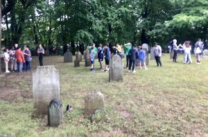Witness Stones gathering in memory of George and Jue